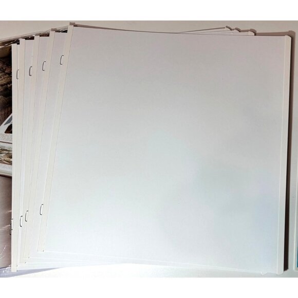 Creative Memories 12x12 Old style White Pages & Protectors (5) + Stickers - Picture 2 of 4